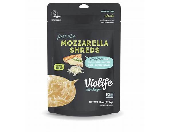Mozzarella olive oil cheese shreds ingredients