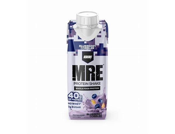 Mre protien shake blueberry cobbler food facts