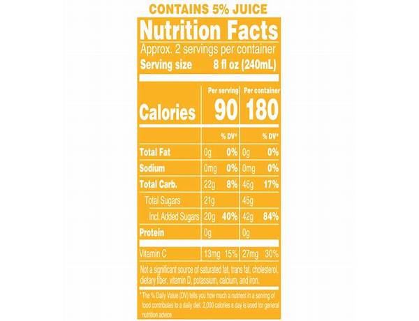 Mucho mango fruit juice cocktail nutrition facts