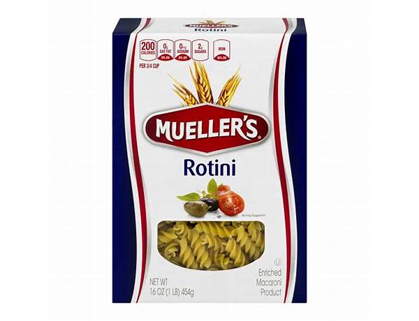 Mueller's, rotini, enriched macaroni products ingredients