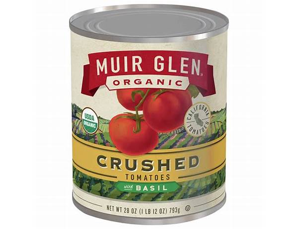 Muir glen organic crushed tomatoes food facts