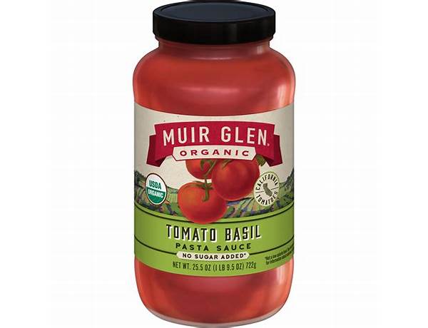 Muir glen organic tomato sauce food facts