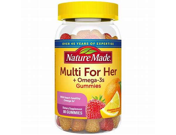 Multi for her gummies food facts