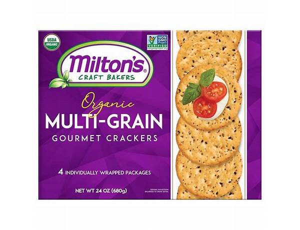 Multi-grain gourmet crackers food facts