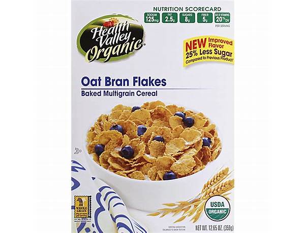 Multigrain oat bran flakes cereal food facts