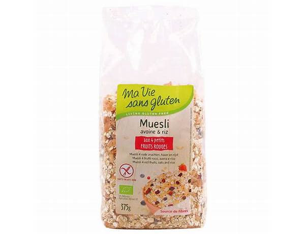 Museli sans gluten nutrition facts