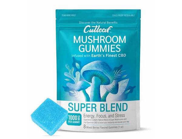 Mushroom gummies superblend food facts