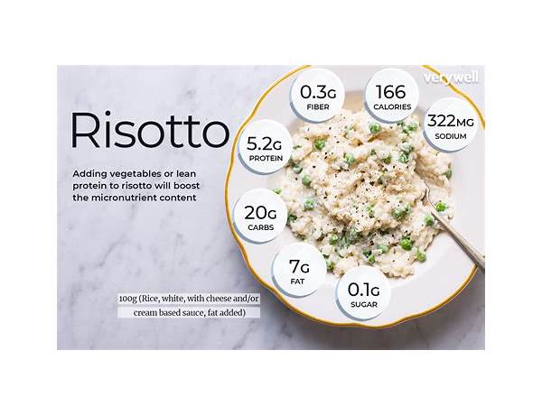 Mushroom risotto cup nutrition facts
