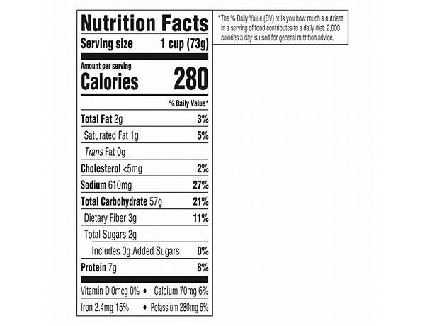 Mushroom risotto cup nutrition facts