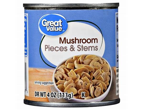 Mushrooms pieces & stems food facts