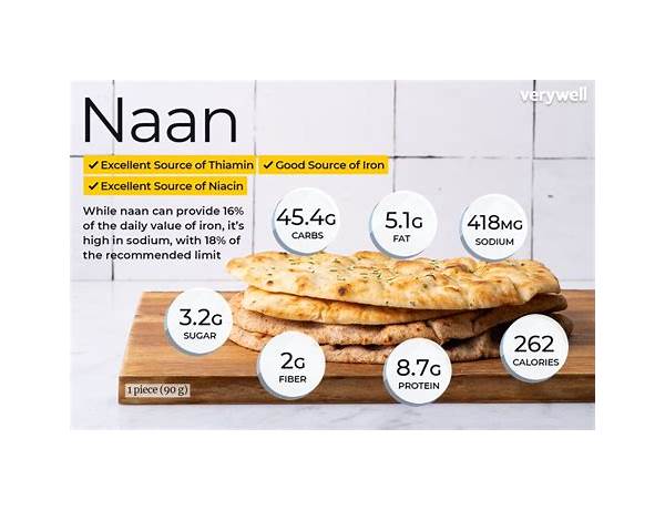 Naan garlic flatbread food facts