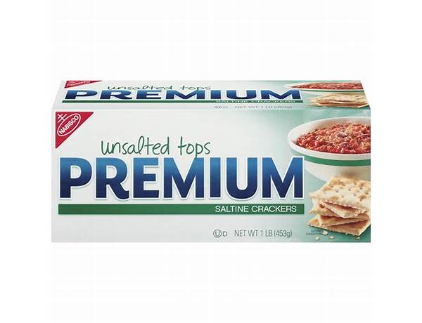 Nabisco premium crackers unsalted1x16 oz food facts