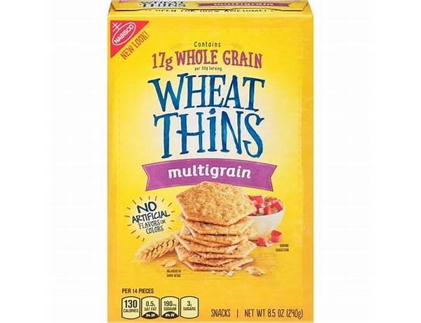 Nabisco wheat thins crackers multigrain 1x8.5 oz - food facts