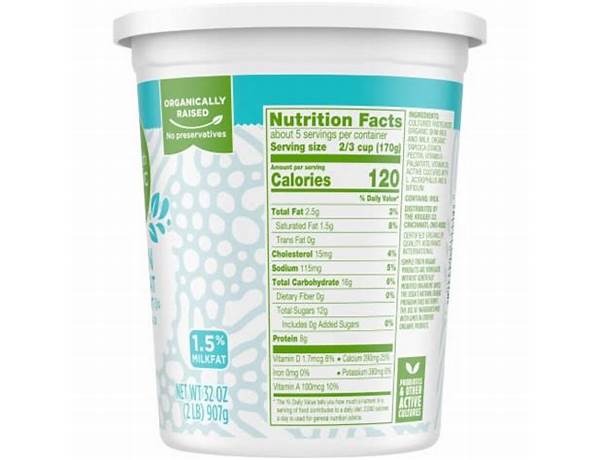 Nancy's, organic plain lowfat yogurt ingredients