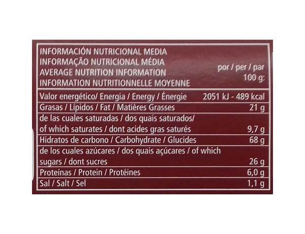Napolitanas nutrition facts