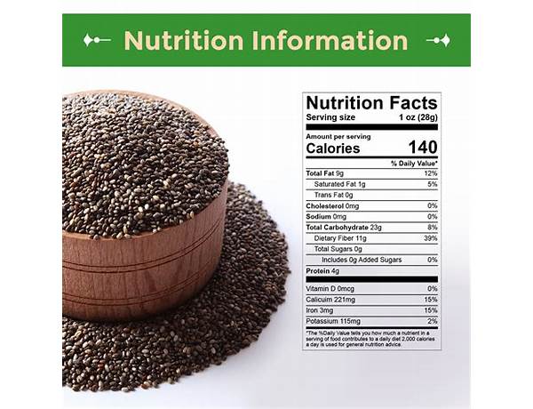 Natural black chia seeds food facts