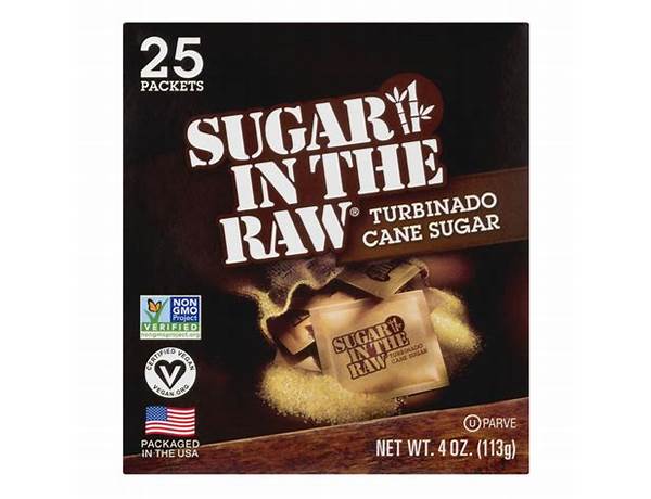 Natural cane turbinado sugar food facts