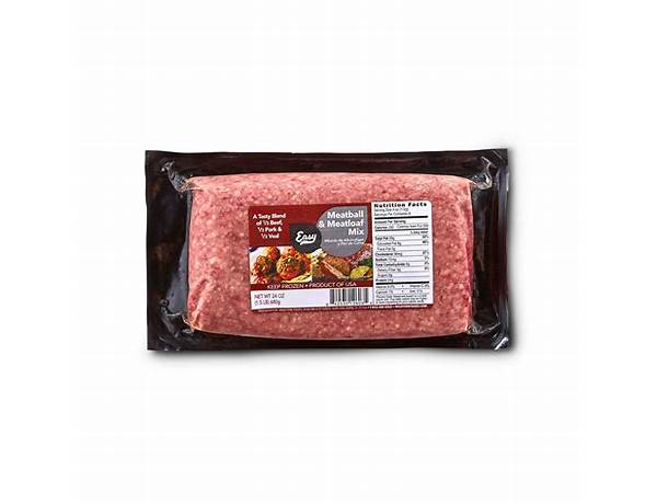 Natural meatloaf and meatball mix food facts