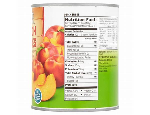 Natural perfectly pickled peaches nutrition facts