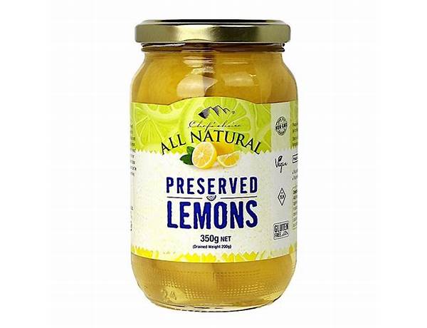 Natural preserved lemons ingredients