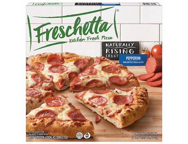 Natural rising signature pepperoni frozen pizza food facts