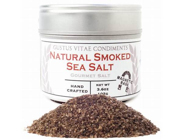 Natural smoked sea salt | gmo verified | magnetic food facts