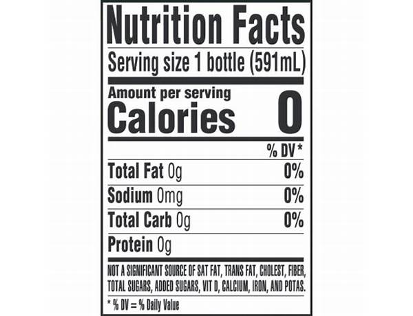 Natural spring water nutrition facts