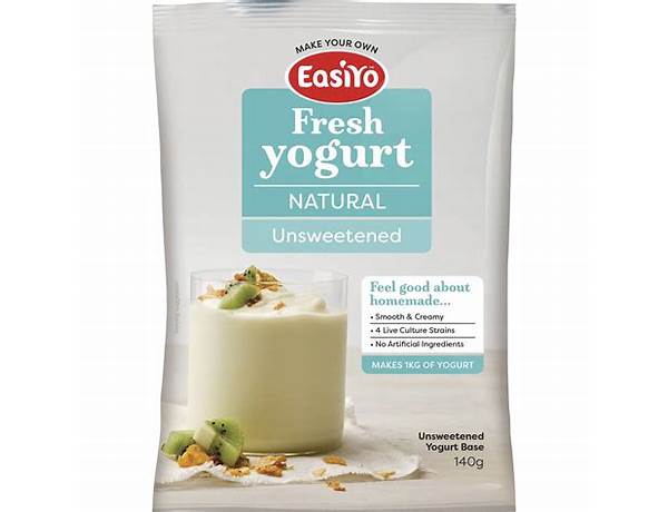 Natural unsweetened yogurt base food facts