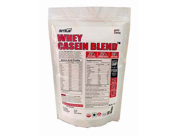 Natural whey and casein blend protein isolate food facts