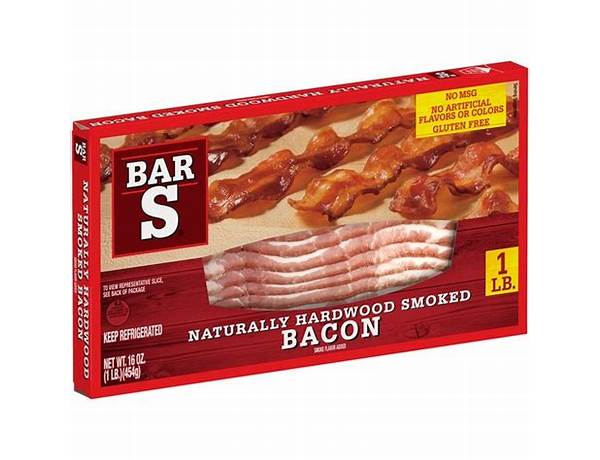 Naturally hardwood smoked bacon, hardwood smoked food facts