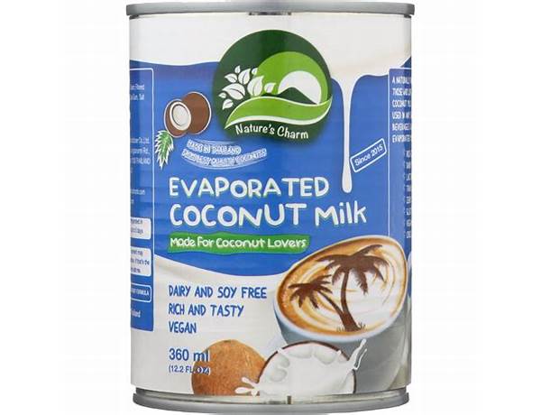 Nature's charm evaporated coconut milk food facts