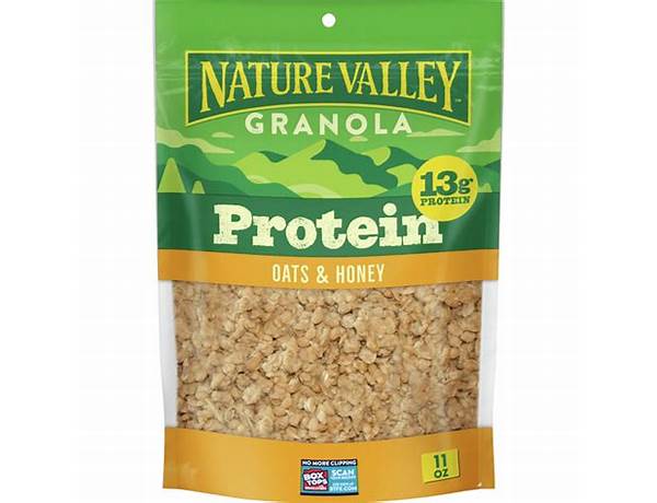 Nature valley oats 'n honey protein granola food facts