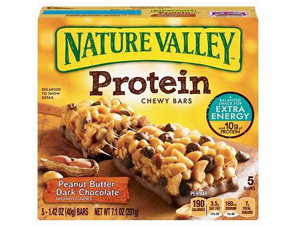 Nature valley peanut butter chocolate food facts