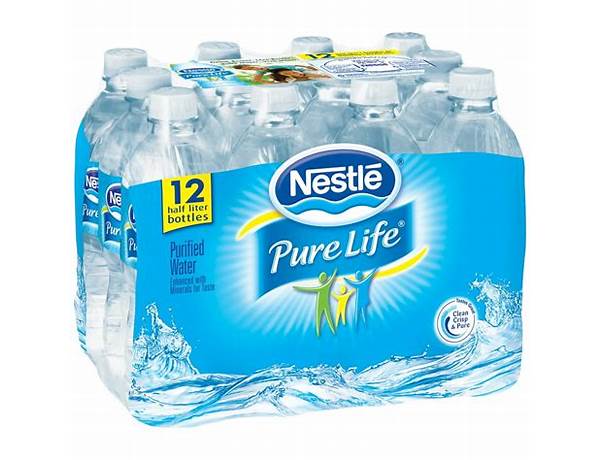 Nestle pure life water food facts