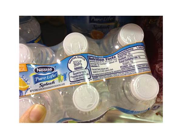 Nestle pure life water food facts