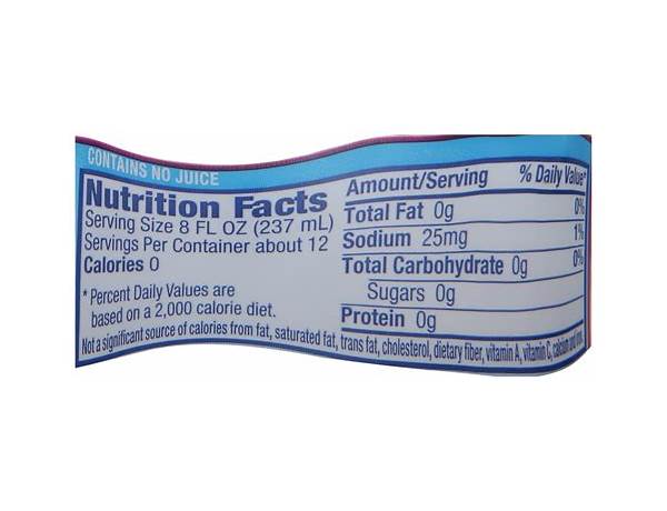 Nestle pure life water nutrition facts