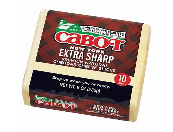 New york sharp cheddar cheese food facts