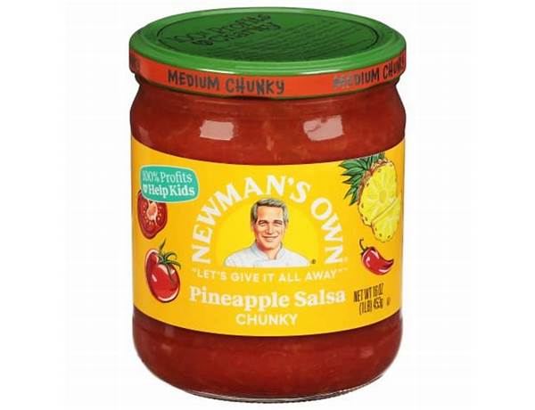 Newman's own chunky medium pineapple salsa food facts