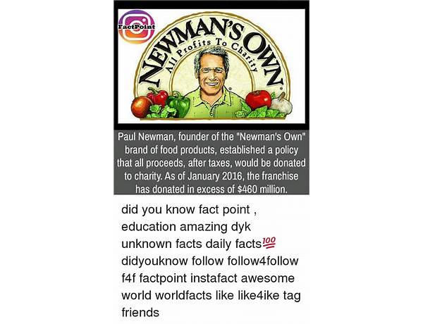 Newmans food facts