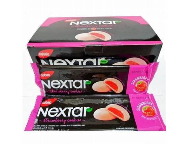 Nextar soft cookies with strawberry jam ingredients