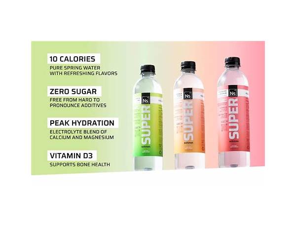 Nirvana super water nutrition facts