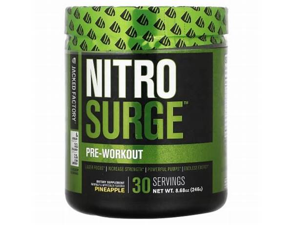 Nitro surge pre-workout food facts