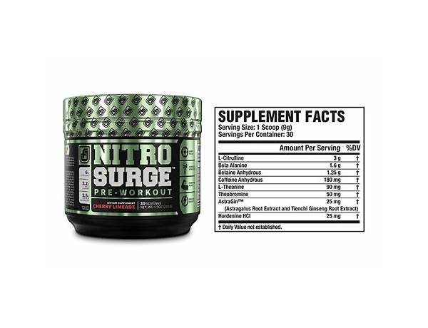 Nitro surge pre-workout ingredients