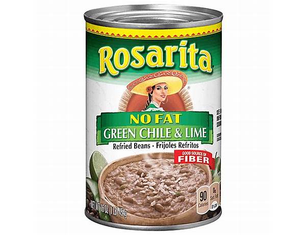 No fat green chile & lime refried beans food facts