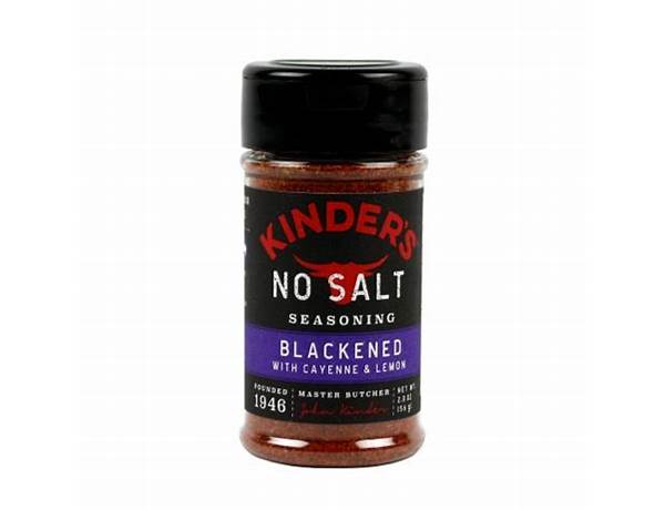 No salt blackened with cayenne and lemon seasoning food facts