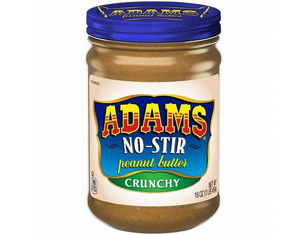 No stir crunchy peanut butter spread food facts