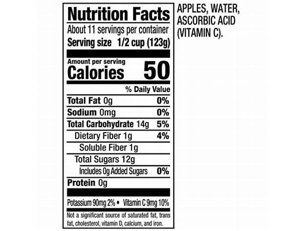 No sugar added applesauce nutrition facts