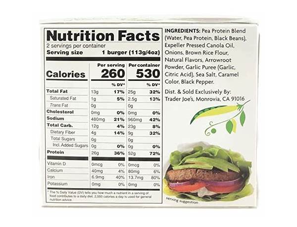 Nomoooo burgers nutrition facts