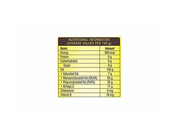 Non-aerosol canola oil food facts