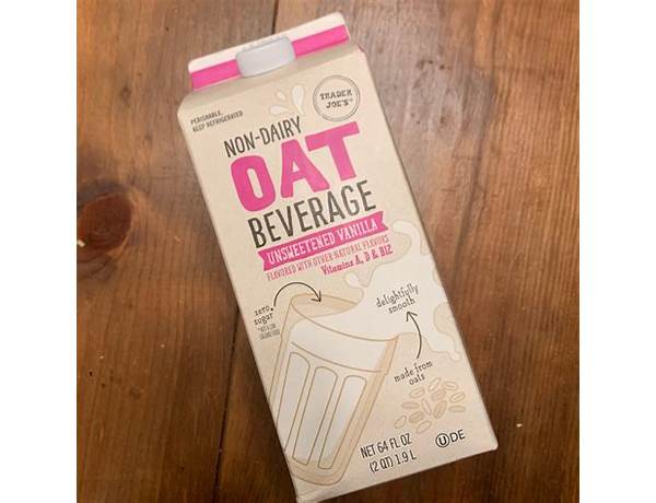 Non-dairy oat beverage unsweetened vanilla ingredients
